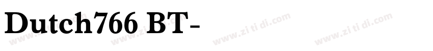 Dutch766 BT字体转换